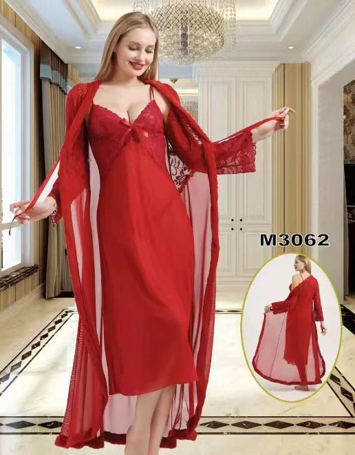 The Once More 2-Pieces Bridal Nightwear Nighty & Gown For Girls & Women