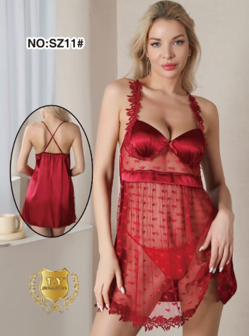 The Once More New Stylish Women short Nighty Sift Net For Girls & Women