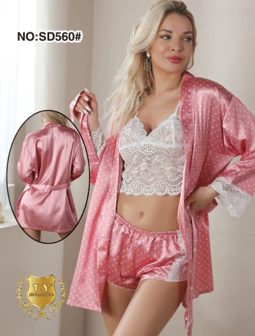 The Once More New 3 PCS LINGERIE SET Nightwear FOR GIRLS & WOMEN