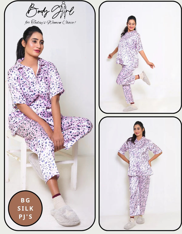 The Once More Elegant 2-Piece Printed Pajama Shirt Set – Comfortable & Stylish Sleepwear