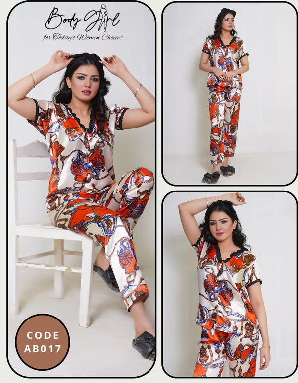 The Once More 2-Piece Pajama Shirt Set with Amazing Printed Design – Stylish & Comfortable Sleepwear